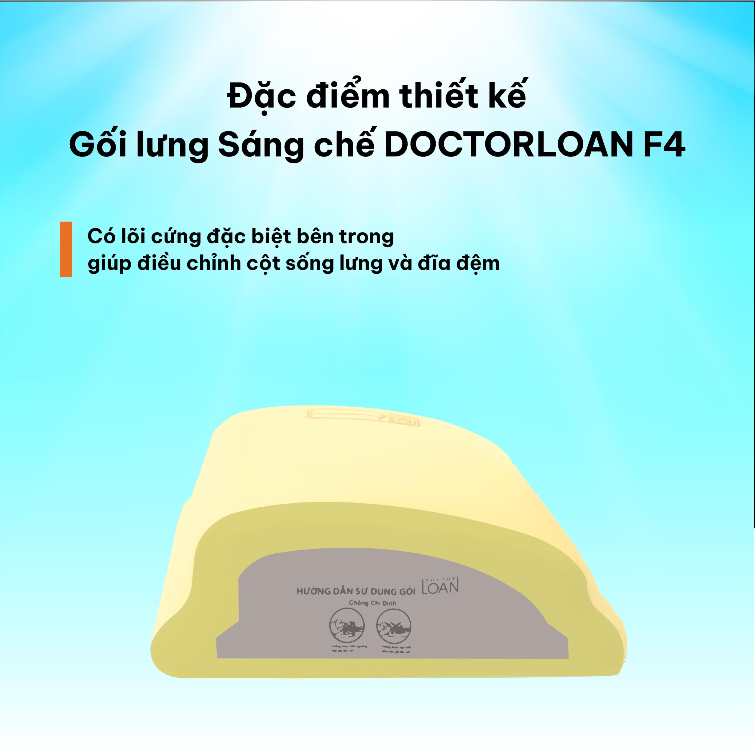 Gối lưng sáng chế DoctorLoan F4 - Ảnh 3