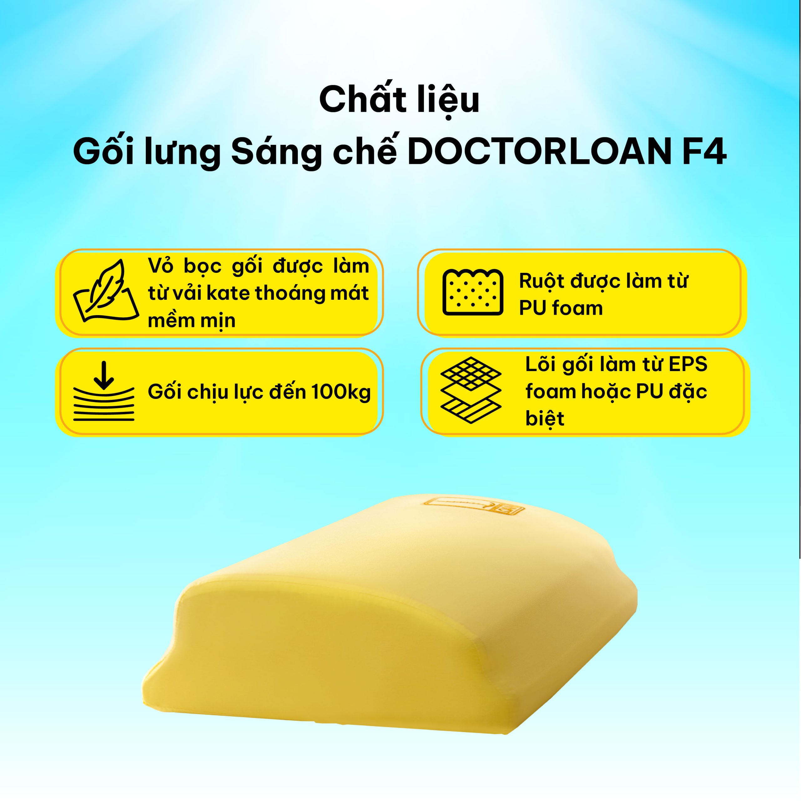 Gối lưng sáng chế DoctorLoan F4 - Ảnh 2